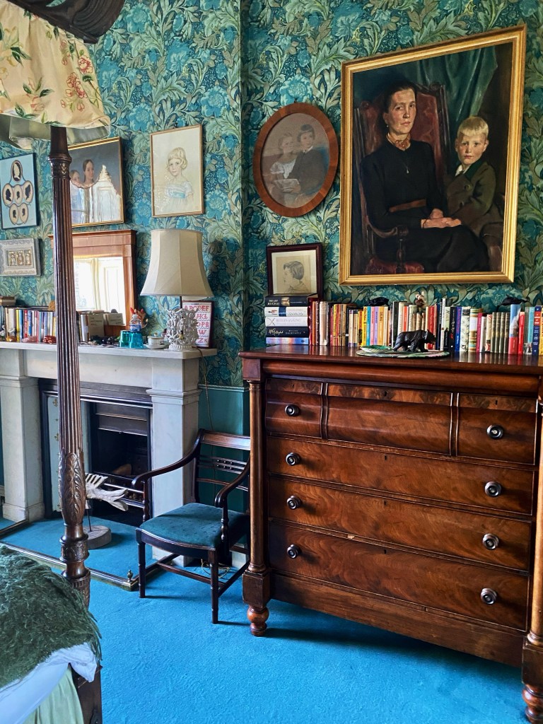 Photo of the beautiful bedroom that was once used by Thomas and Margaret Stevenson, the parents of RLS