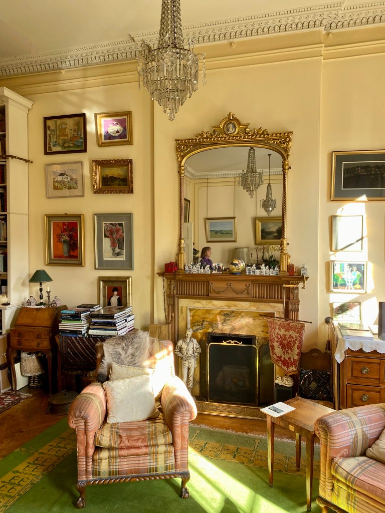 Photo of the drawing room on the first floor of 17 Heriot Row, where John Macfie, the current owner,  entertained us with tales from the life of Robert Louis Stevenson